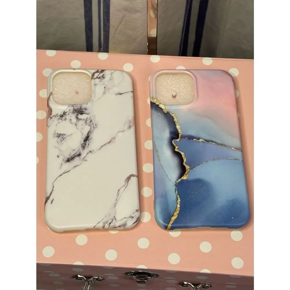 iPhone 13 Pro Max Phone Cases, Matte Marble Look